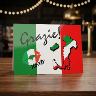 Grazie Italienisch Danke-Karte Dankeskarte