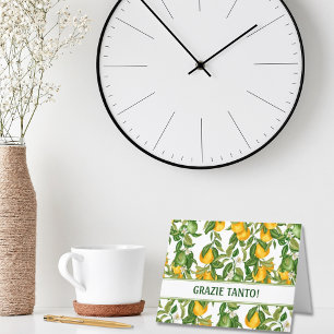 Grazie Tanto Muster für individuell anpassbare Lem Dankeskarte