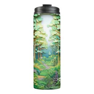Graziles Reh am Bach - Natur Thermosbecher