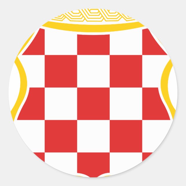 Grb Herceg-Bosne Runder Aufkleber (Vorderseite)