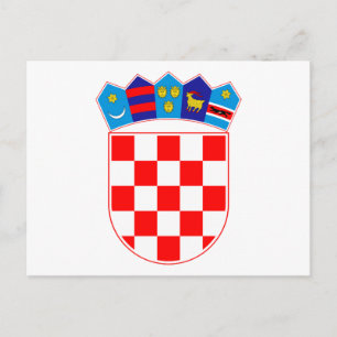 Grb Hrvatske, kroatisches Wappen Postkarte