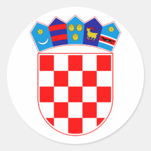 Grb Hrvatske, kroatisches Wappen Runder Aufkleber
