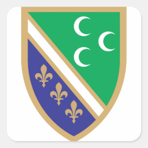 Grb Sandžaka, Sandžak Wappen Quadratischer Aufkleber