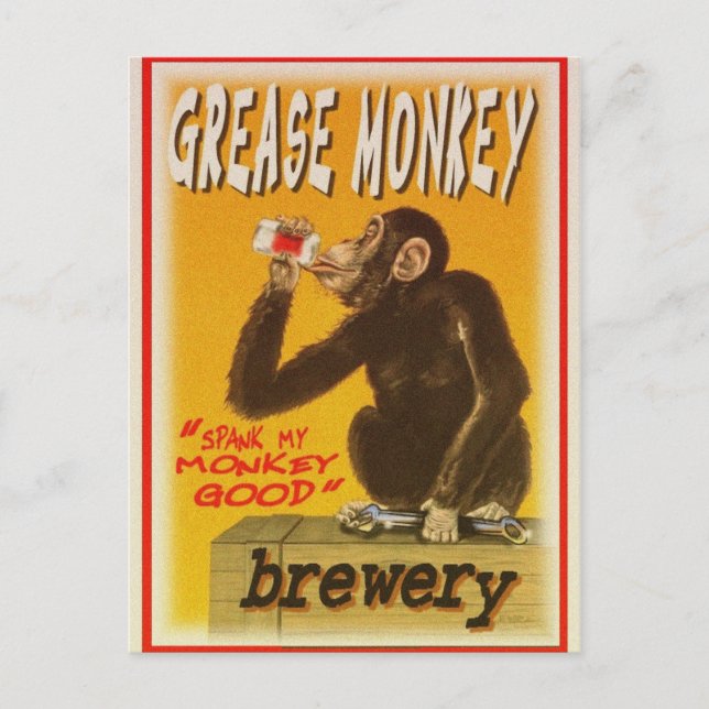 Grease Monkey Brauerei Postkarte (Vorderseite)
