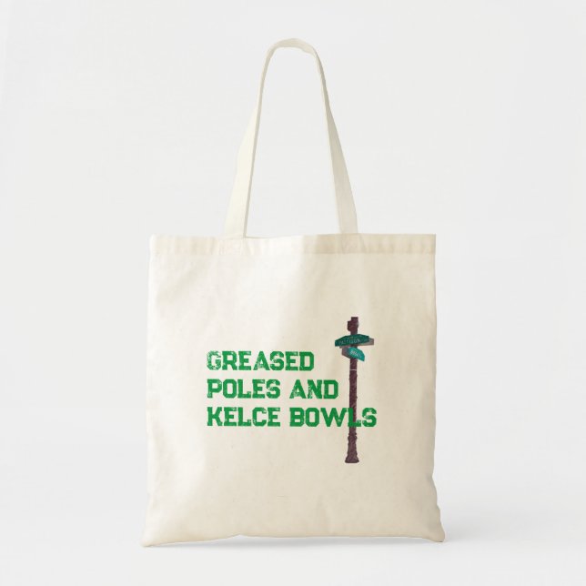 Greased Poles and Kelce Bowls Tote Bag Tragetasche (Vorne)