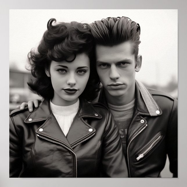 Greaser Punk Couple Poster (Vorne)