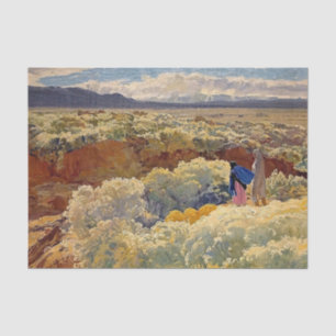 "Greasewood and Sage" Western Art Collection Seidenpapier