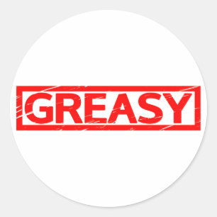 Greasy Briefmarke Runder Aufkleber