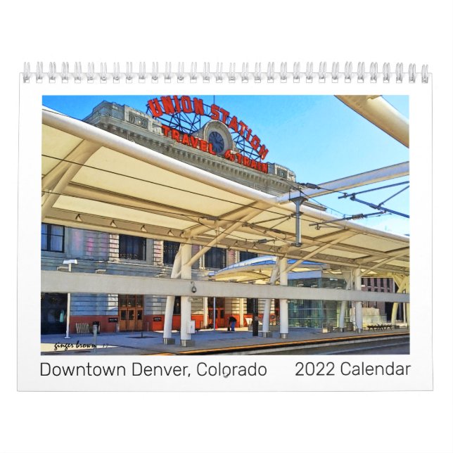 Great 2022 Downtown Denver, Co Foto Art Calendar Kalender (Titelbild)