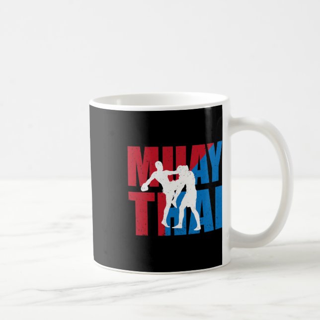 Great 2 Muay Thai Fighter Design Kickboxer Mma Tra Kaffeetasse (Rechts)