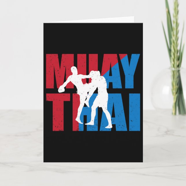 Great 2 Muay Thai Fighter Design Kickboxer Mma Tra Karte (Vorderseite)