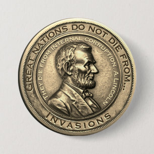 Great Abraham Lincoln Quotes Button