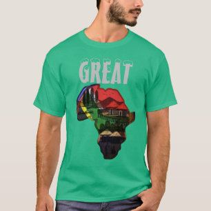 Great Africa Rainbow Map Traditionelle Farben Desi T-Shirt