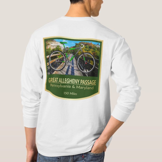 Great Allegheny Passage (bike2) T-Shirt (Rückseite)