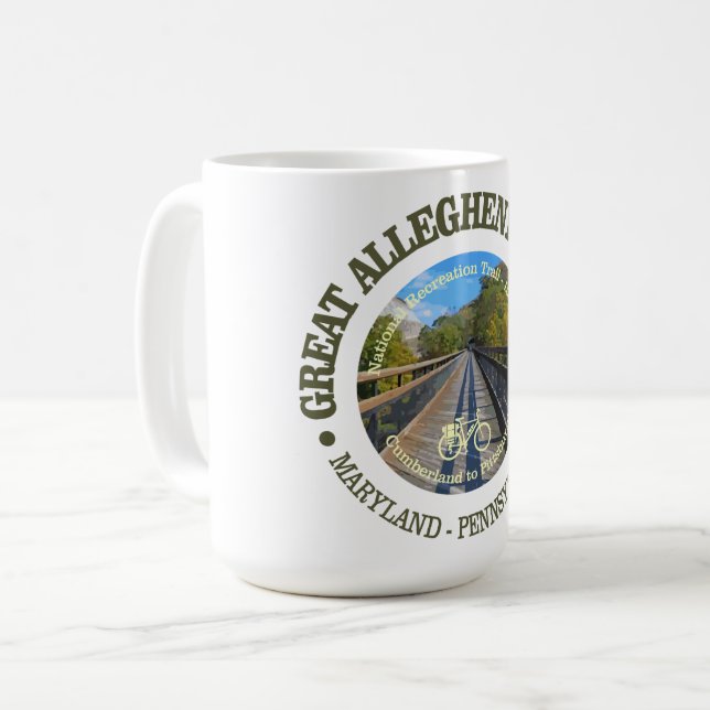 Great Allegheny Passage (cycling c) Kaffeetasse (Vorderseite Links)