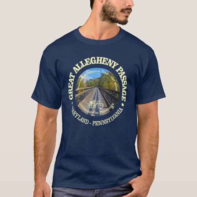 Great Allegheny Passage Cycling C T-Shirt (Vorderseite)