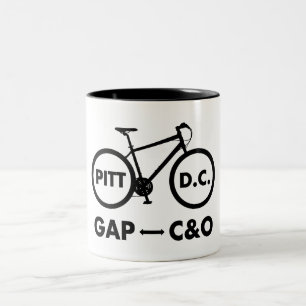 Great Allegheny Passy C&O Kanal Towpath Bike Zweifarbige Tasse