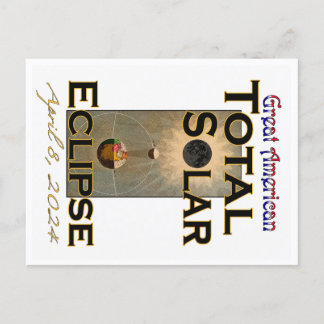 Great American 2024 Total Solar Eclipse Postcard Postkarte