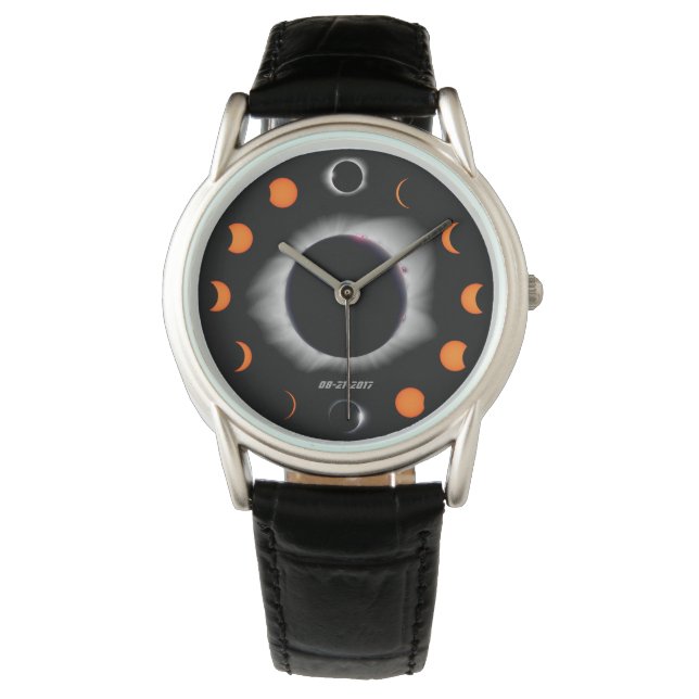 Great American Eclipse Foto Watch Armbanduhr (Vorderseite)