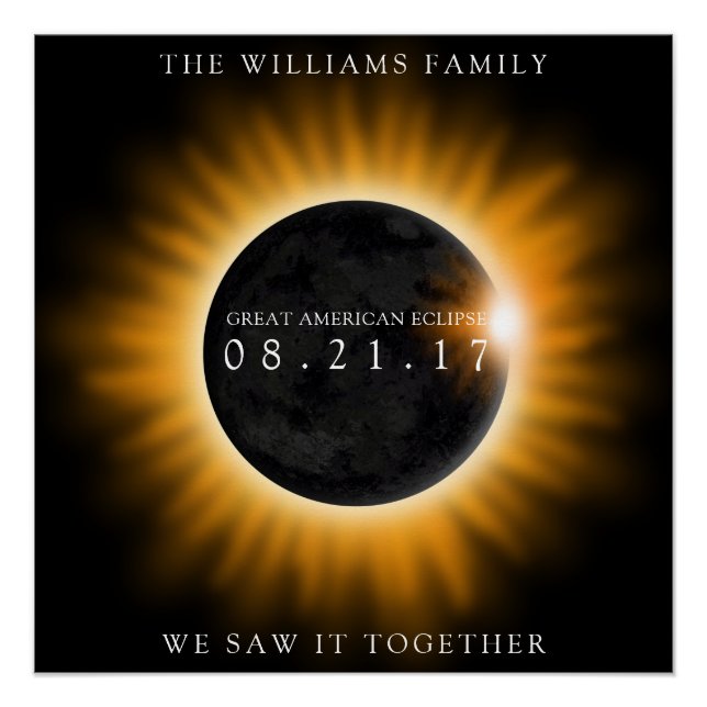 Great American Eclipse Personalisiert Poster (Vorderseite)