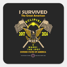 Great American Eclipses Quadratischer Aufkleber