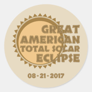 Great American Total Solar Eclipse - 2017 Runder Aufkleber