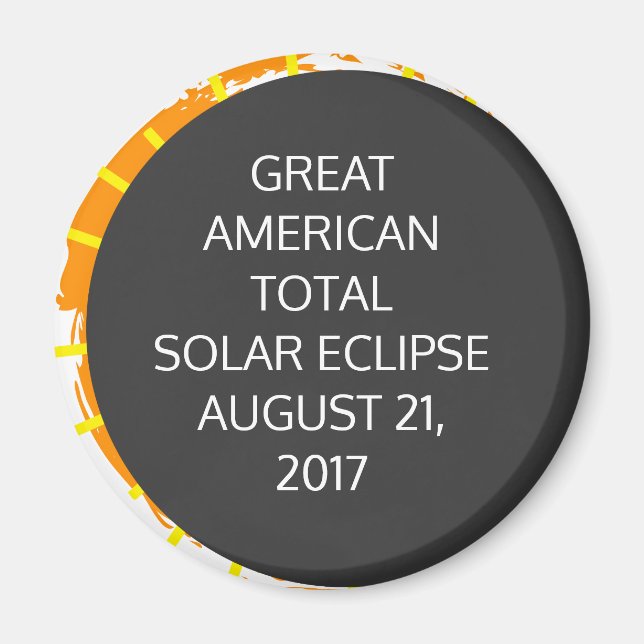 Great American Total Solar Eclipse anpassbar Magnet (Vorne)