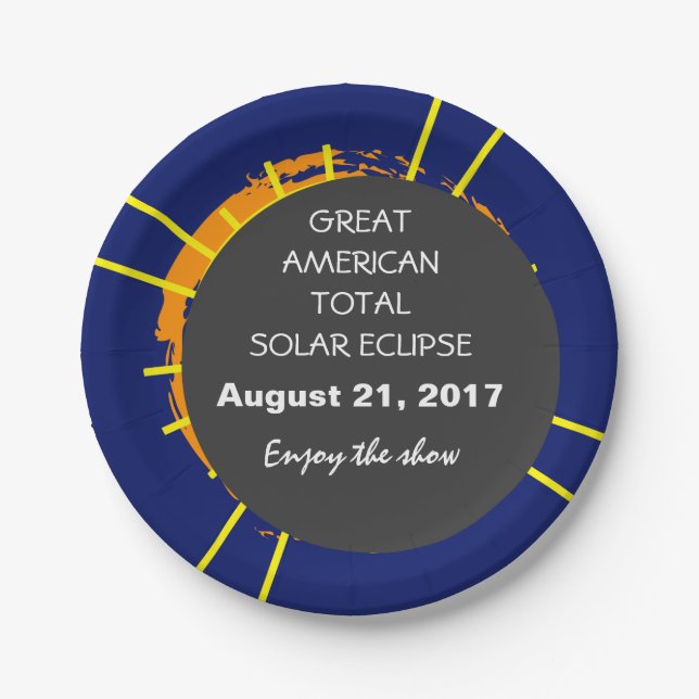Great American Total Solar Eclipse anpassbar Pappteller (Vorderseite)