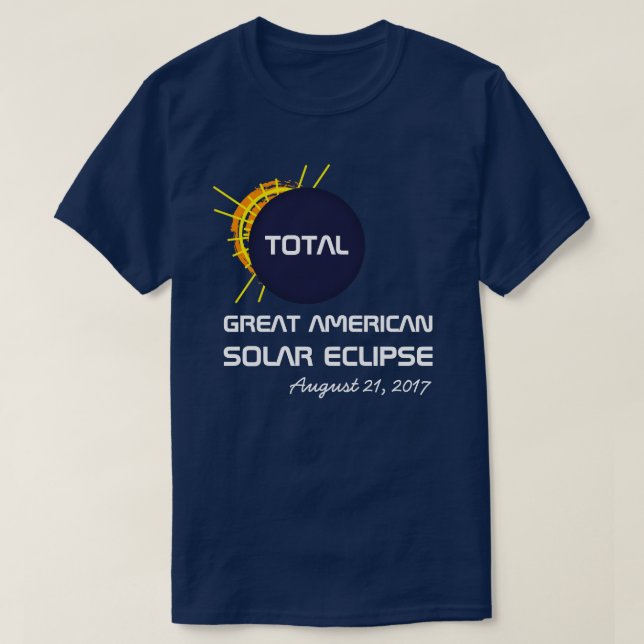 Great American Total Solar Eclipse anpassbar T-Shirt (Design vorne)