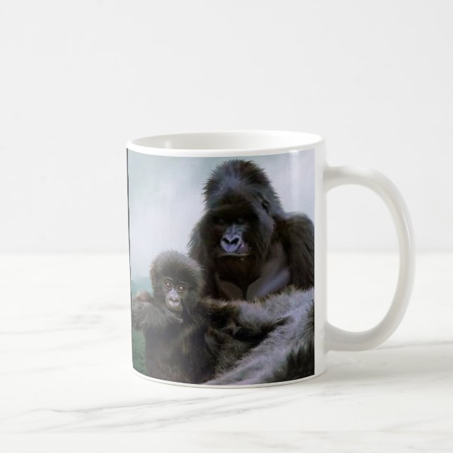 GREAT APES Mountain Gorilla & Baby Gorilla Tasse (Rechts)