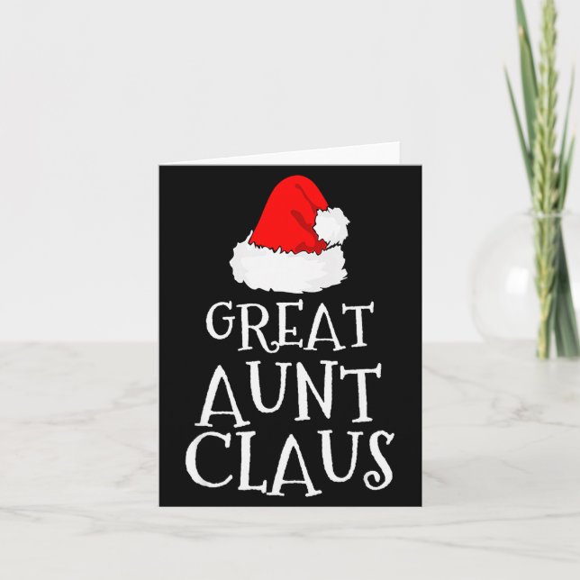 Great Aunt Claus Christmas Santa's Pajama Family M Karte (Vorderseite)