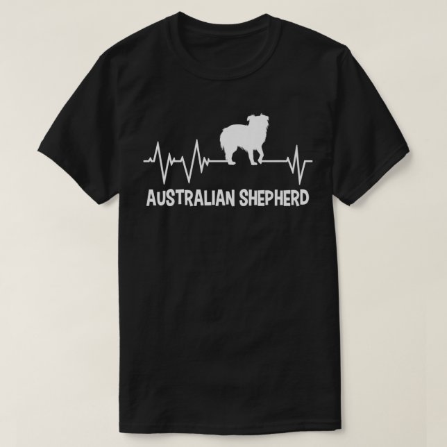 Great Australian Shepherd Heartbeat Design Aussie T-Shirt (Design vorne)