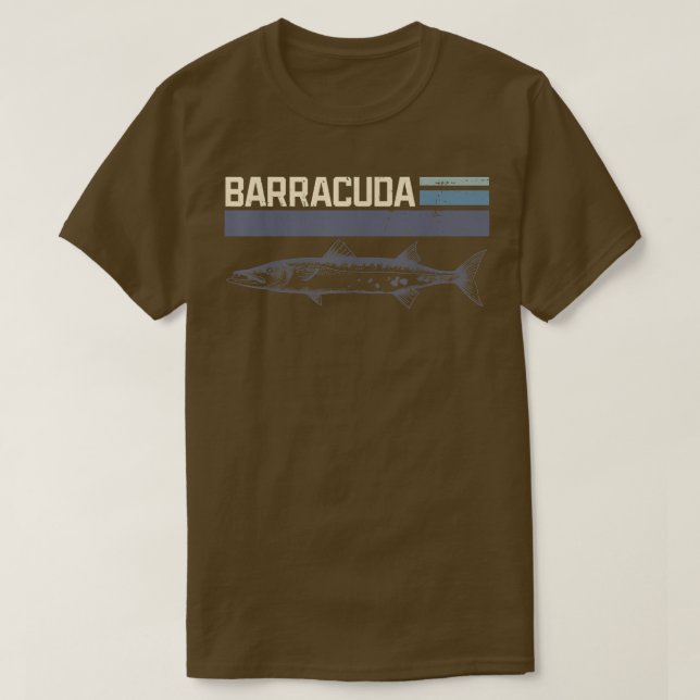 Great Barracuda Cuda Fischen Wildnis Salzwassersee T-Shirt (Design vorne)