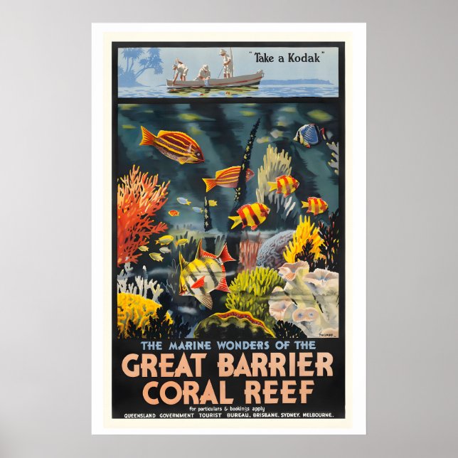 Great Barrier Coral Reef Queensland Australia Poster (Vorne)