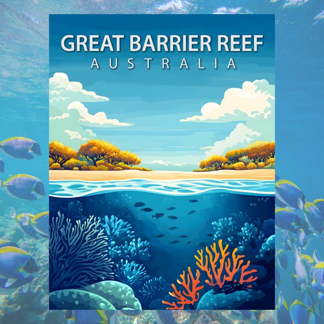 Great Barrier Reef Australia Coral Sea Travel Postkarte (Great Barrier Reef Australia Coral Sea Travel Postcard
)