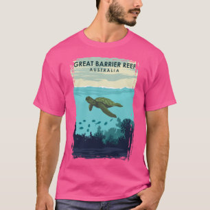 Great Barrier Reef Australia Queensland Vintag Tr T-Shirt