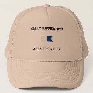 Great Barrier Reef Australien Alphatauchen-Flagge Truckerkappe