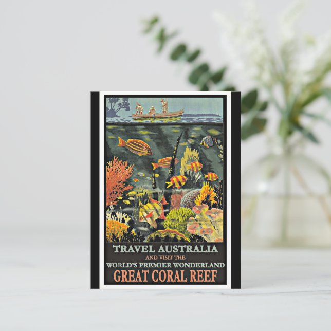 Great Barrier Reef, Australien, Postkarte (Stehend Vorderseite)