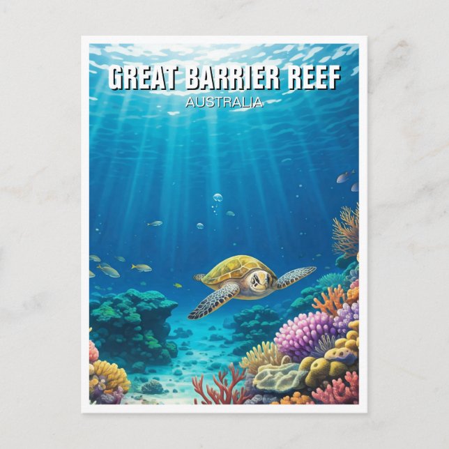 Great Barrier Reef Australien Postkarte (Vorderseite)