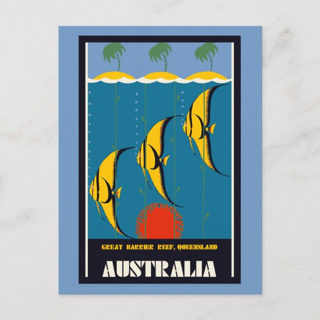 Great Barrier Reef Australien Reisewerbung Postkarte (Vorderseite)