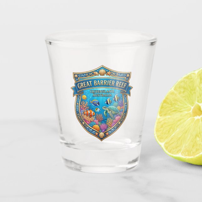 Great Barrier Reef Australien Schnapsglas (Vorderseite)