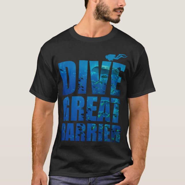 Great Barrier Reef Australien Scuba Diving T-Shirt (Vorderseite)