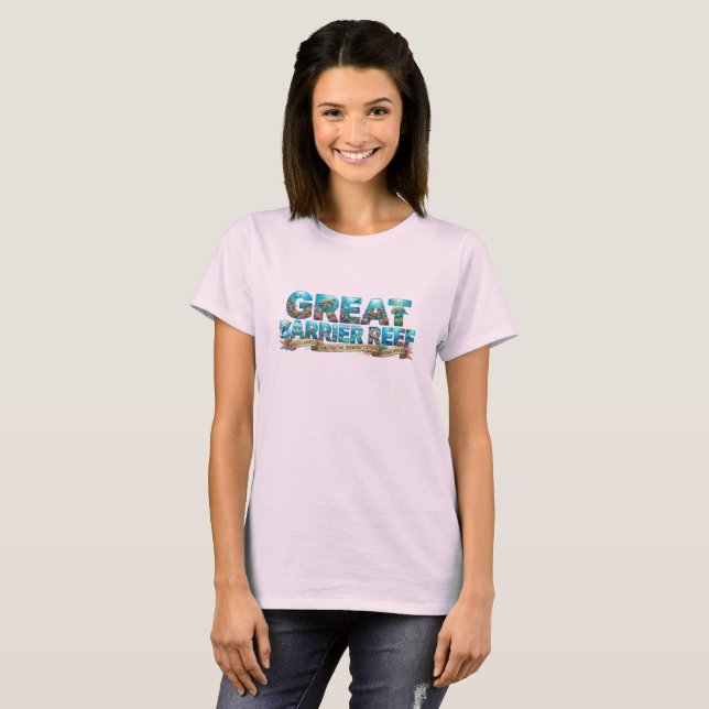 Great Barrier Reef Ozeanwunder T-Shirt (Vorne ganz)