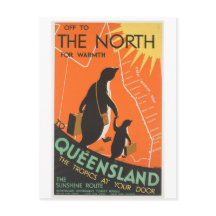 Great Barrier Reef Postcard Penquis nach Queenland