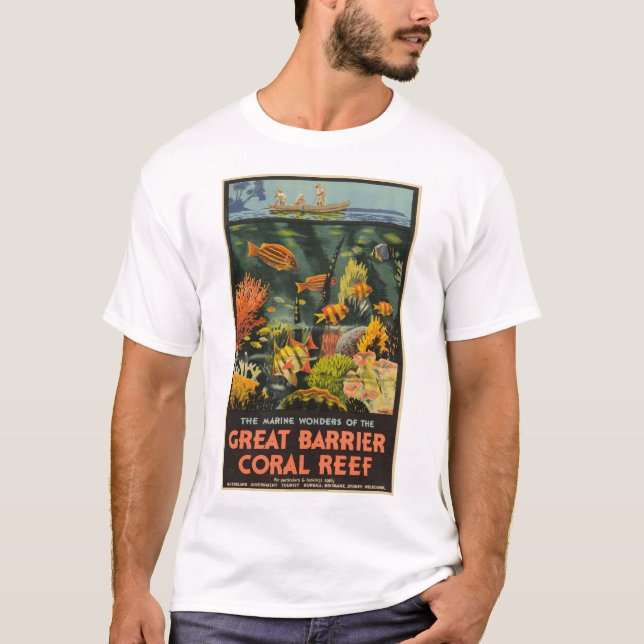 Great Barrier Reef Poster 1933 T-Shirt (Vorderseite)