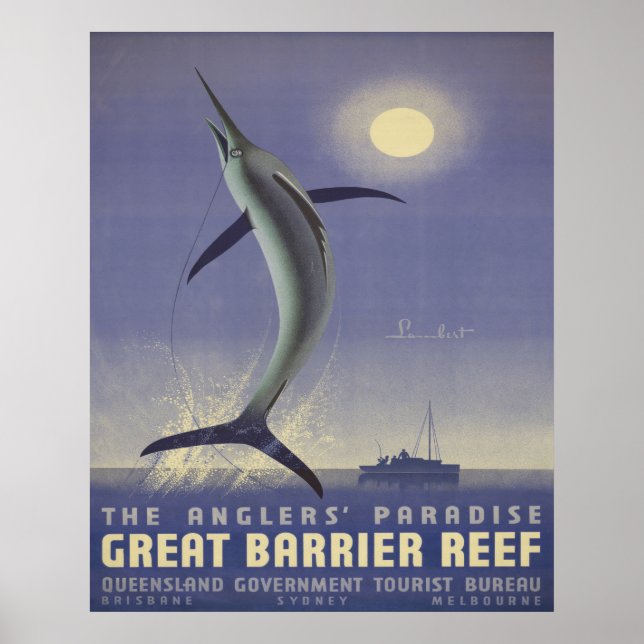 Great Barrier Reef Reiseplakat Poster (Vorne)