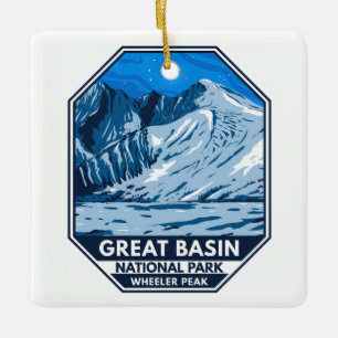 Great-Basen-Nationalpark Wheeler Peak Vintag Keramikornament