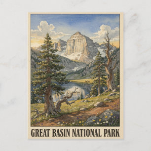 Great Basin National Park Nevada Aquarell Postkarte