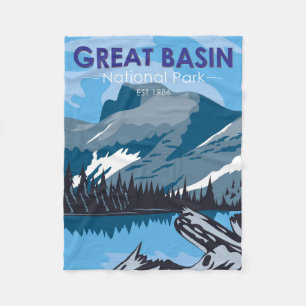 Great Basin National Park Nevada Vintage-Design Fleecedecke