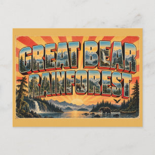 Great Bear Rainforest BC Uralte Zeder Wildlife Postkarte
